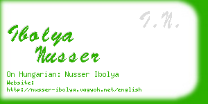 ibolya nusser business card